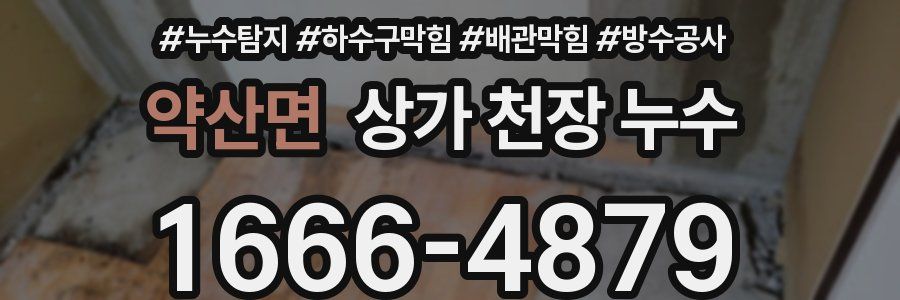 약산면 상가 천장 누수