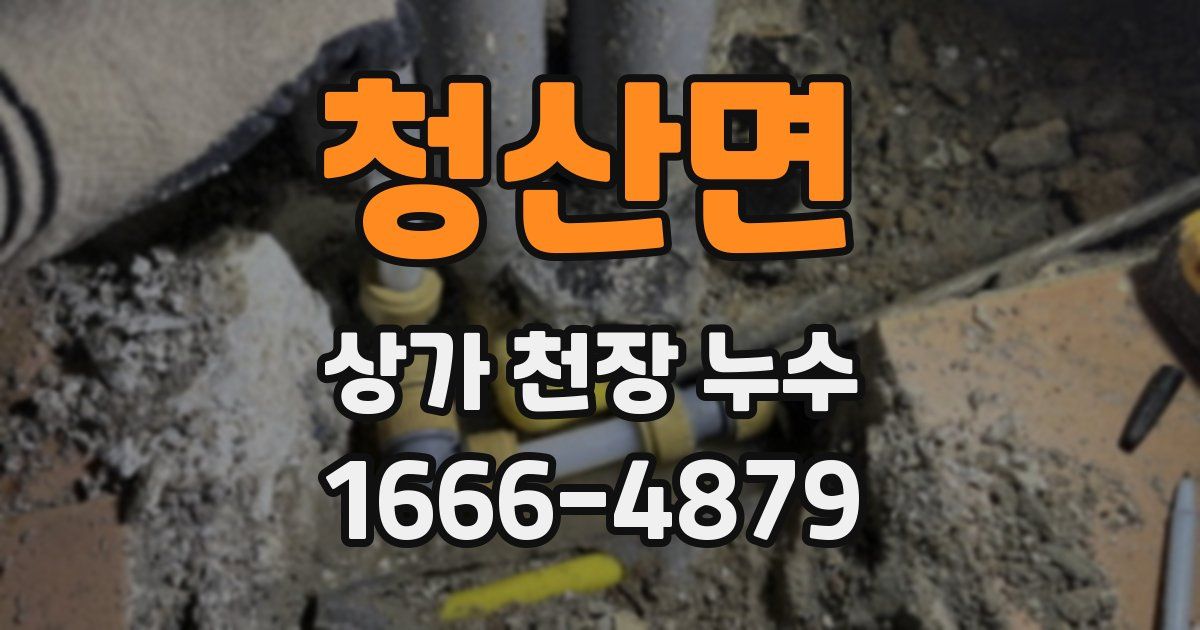 청산면 상가 천장 누수