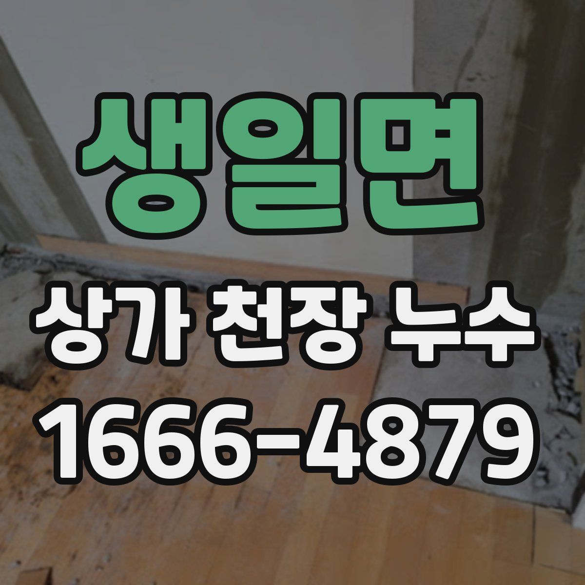 생일면 상가 천장 누수