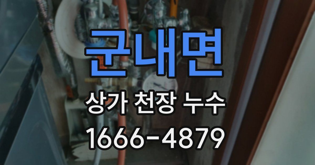군내면 상가 천장 누수