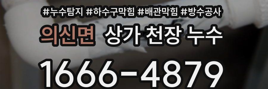 의신면 상가 천장 누수
