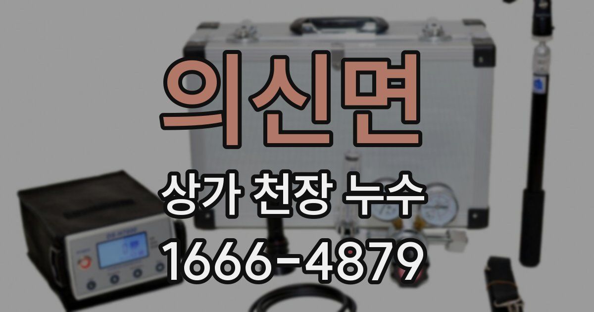 의신면 상가 천장 누수
