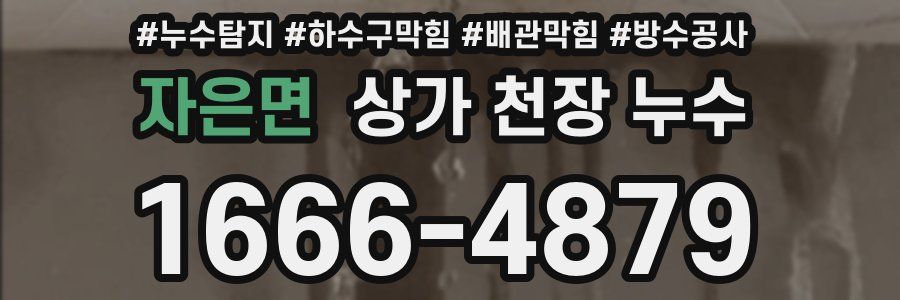 자은면 상가 천장 누수