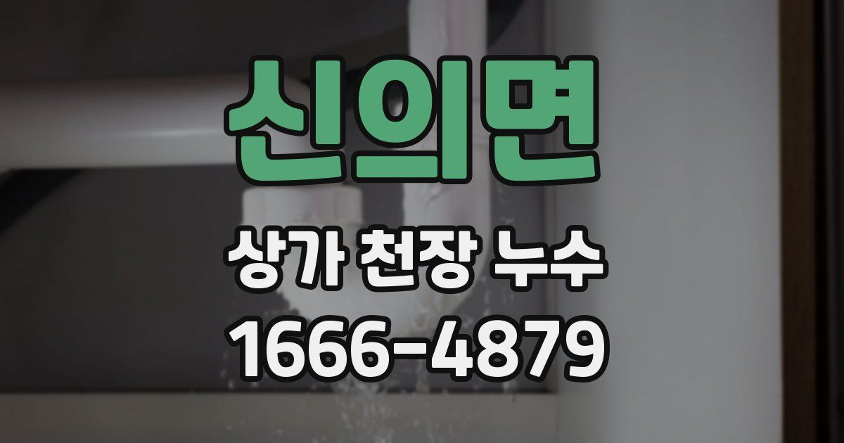 신의면 상가 천장 누수