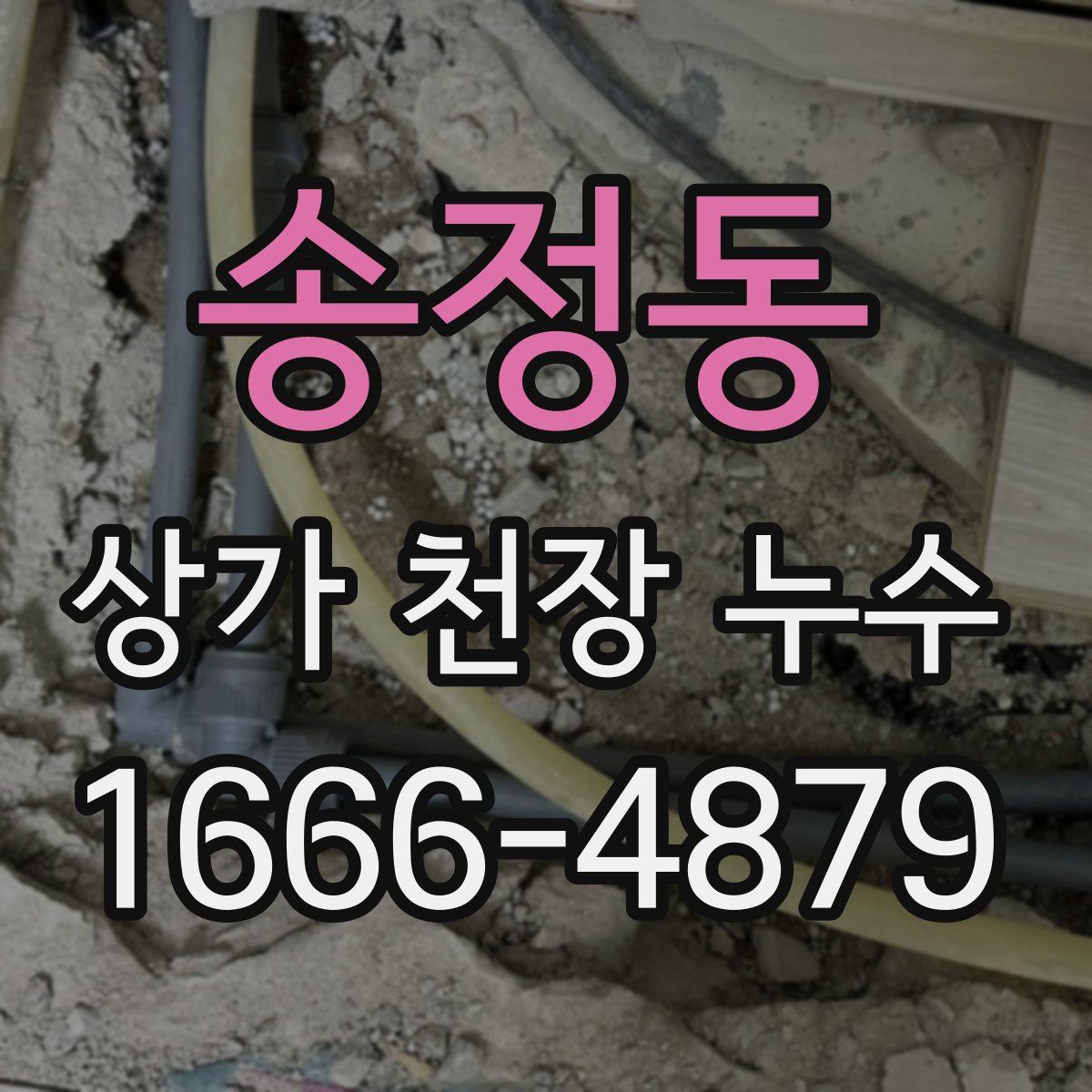 송정동 상가 천장 누수