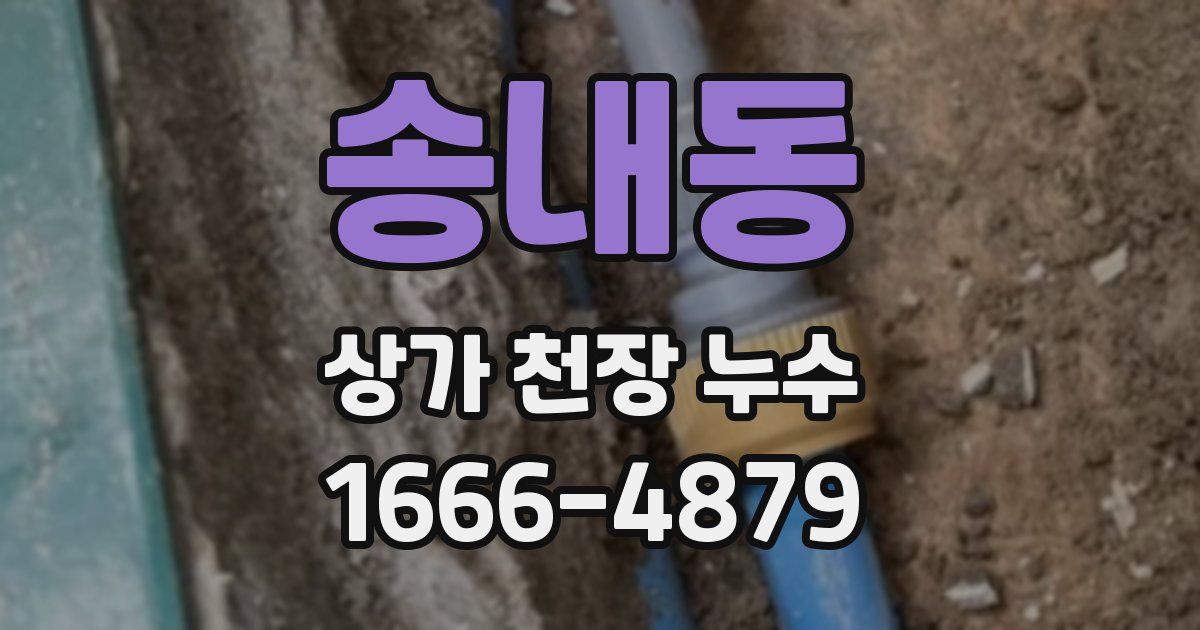 송내동 상가 천장 누수
