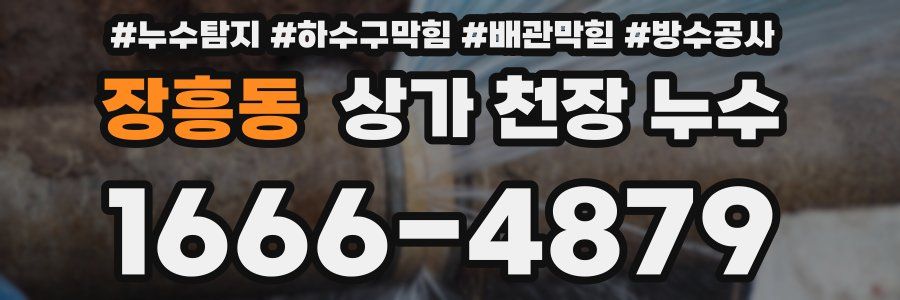 장흥동 상가 천장 누수