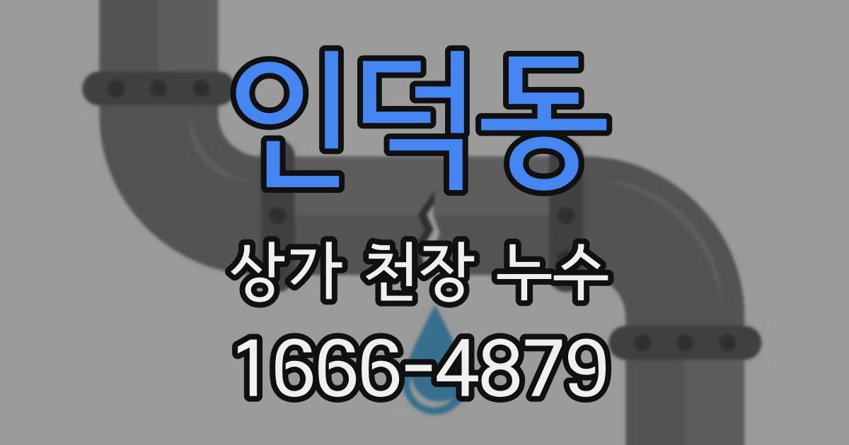 인덕동 상가 천장 누수