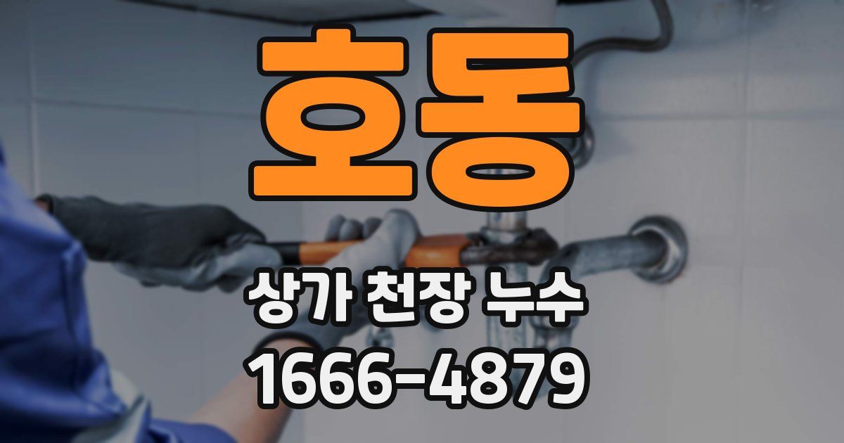 호동 상가 천장 누수
