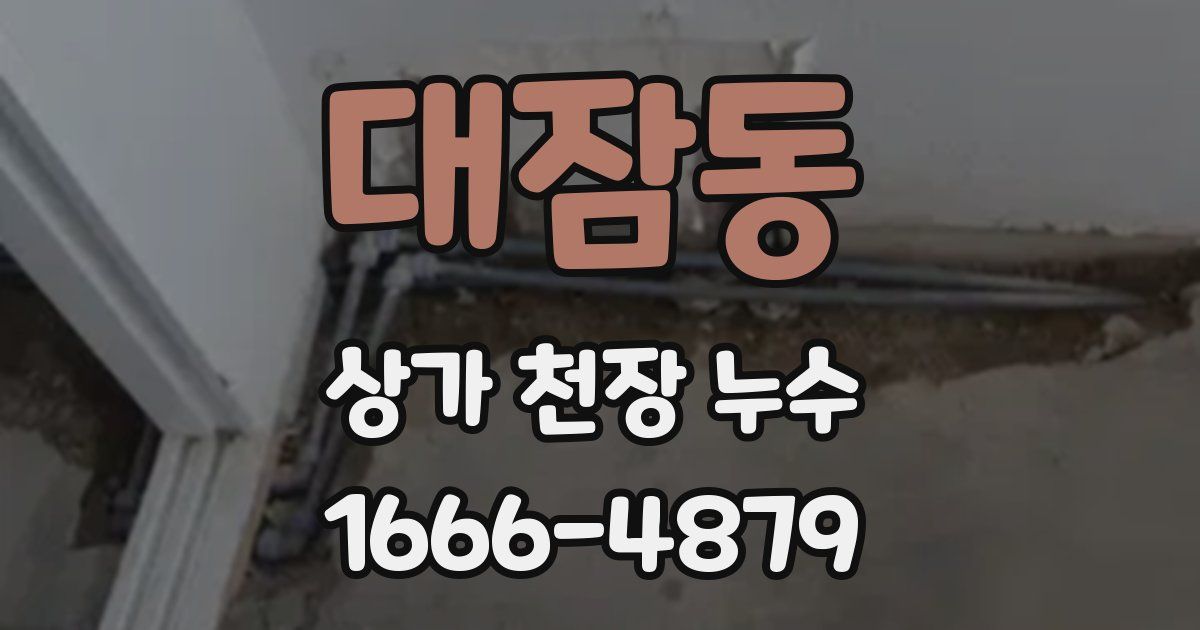 대잠동 상가 천장 누수