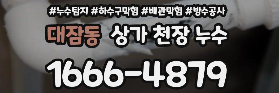 대잠동 상가 천장 누수