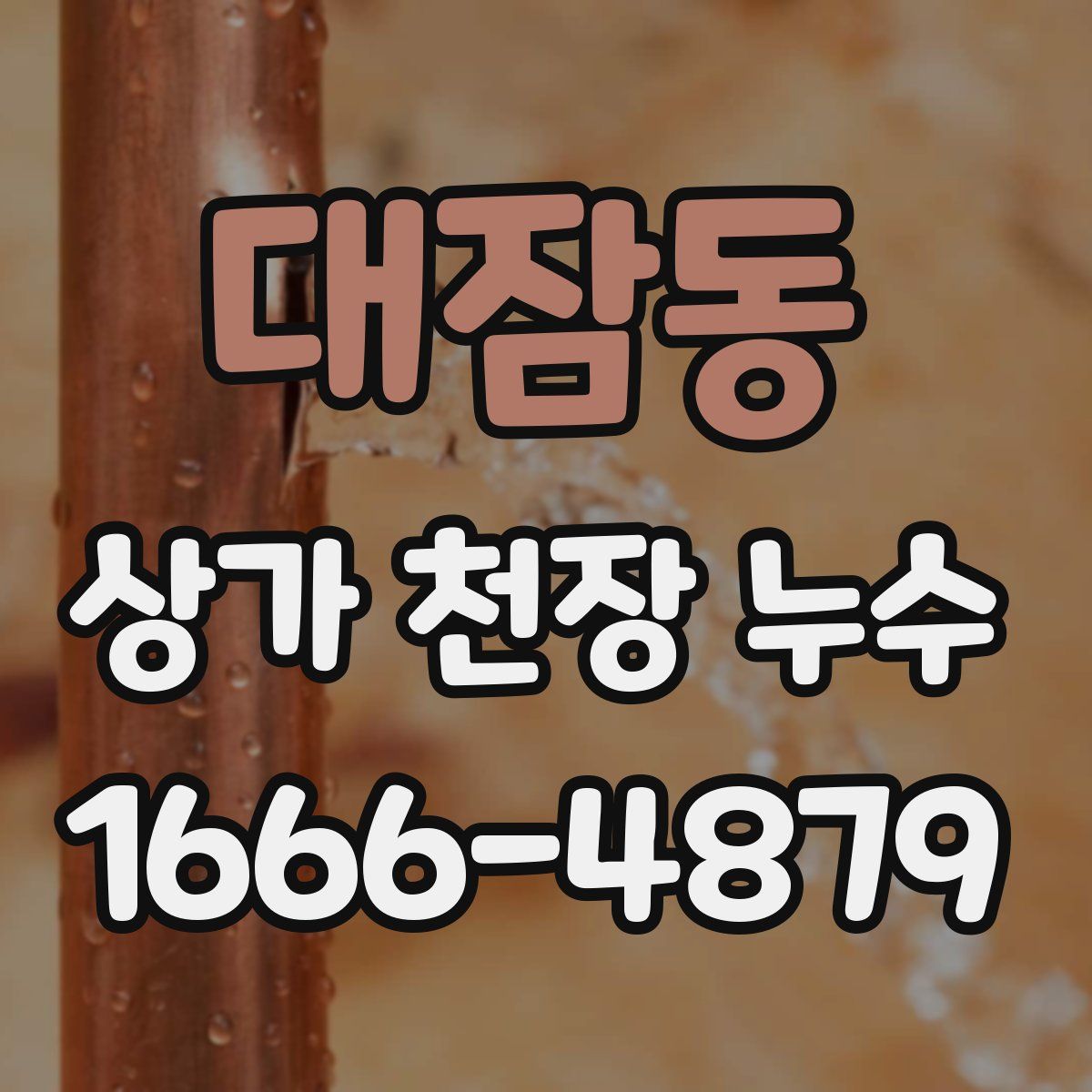 대잠동 상가 천장 누수