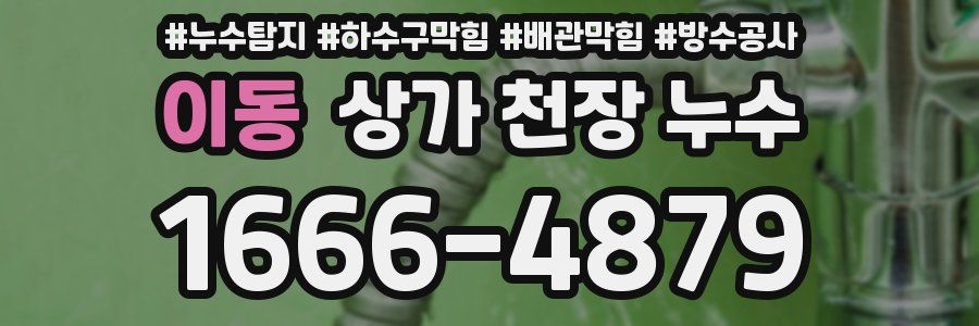 이동 상가 천장 누수