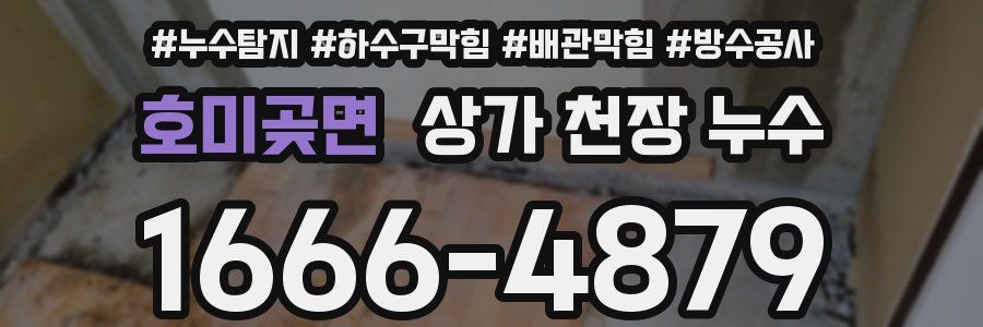 호미곶면 상가 천장 누수