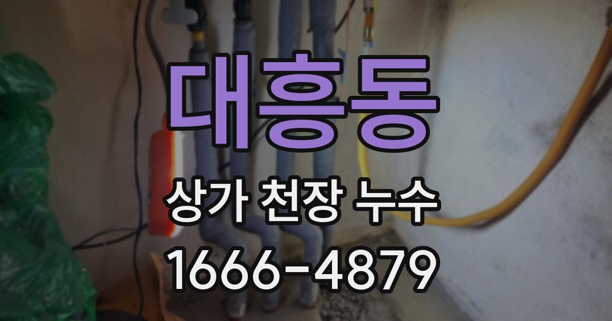 대흥동 상가 천장 누수