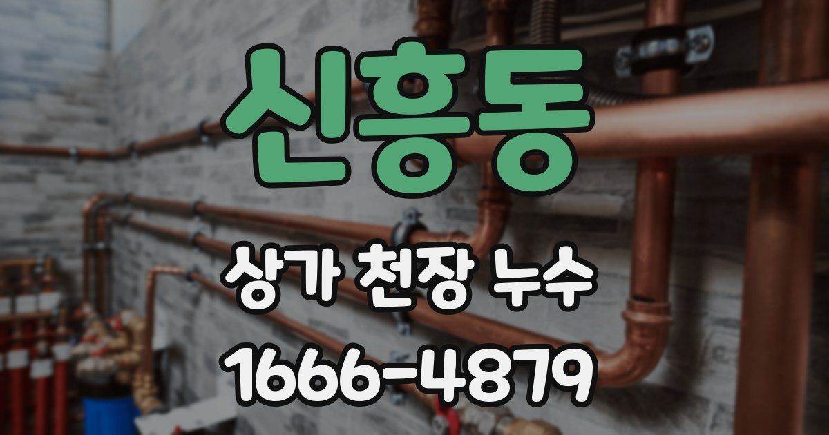 신흥동 상가 천장 누수