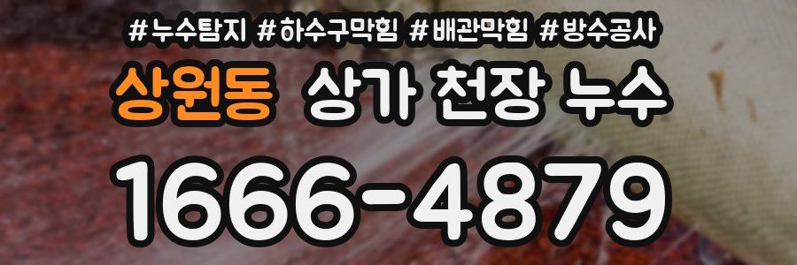 상원동 상가 천장 누수