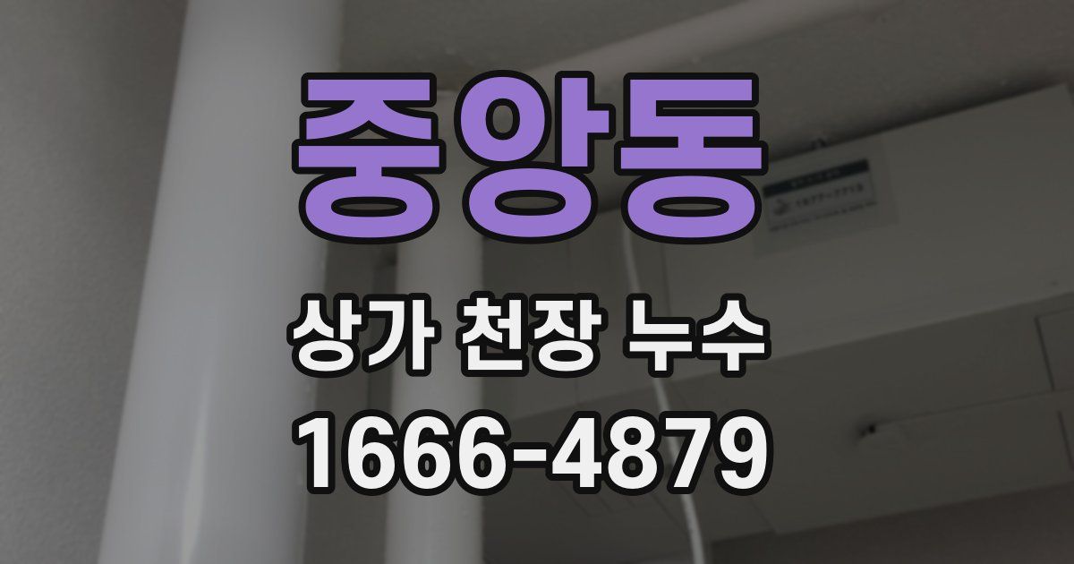 중앙동 상가 천장 누수