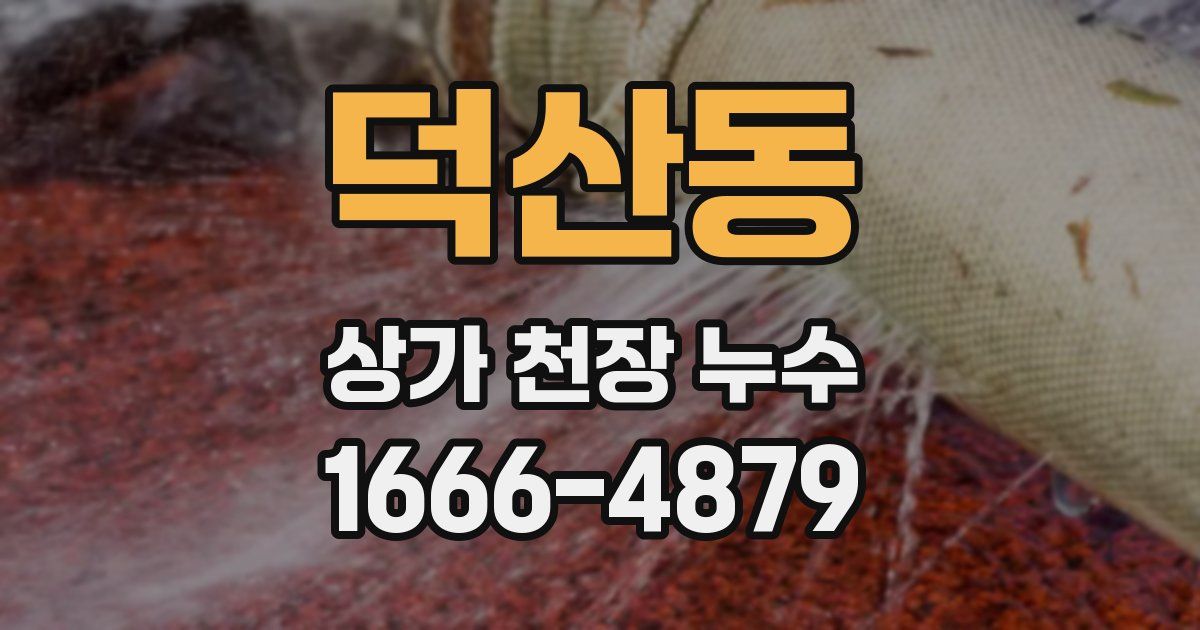 덕산동 상가 천장 누수