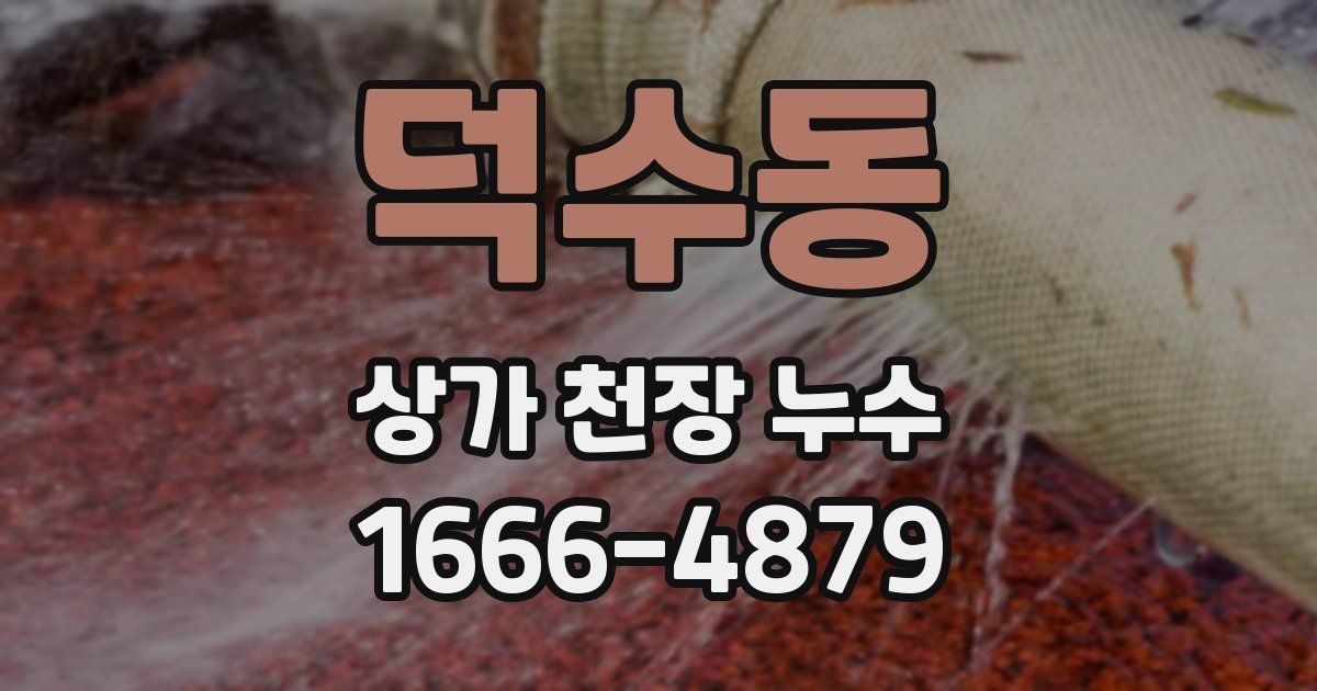 덕수동 상가 천장 누수