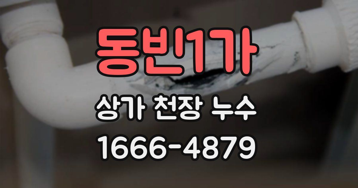 동빈1가 상가 천장 누수