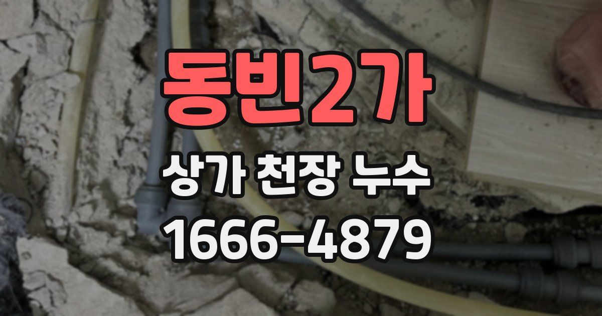 동빈2가 상가 천장 누수