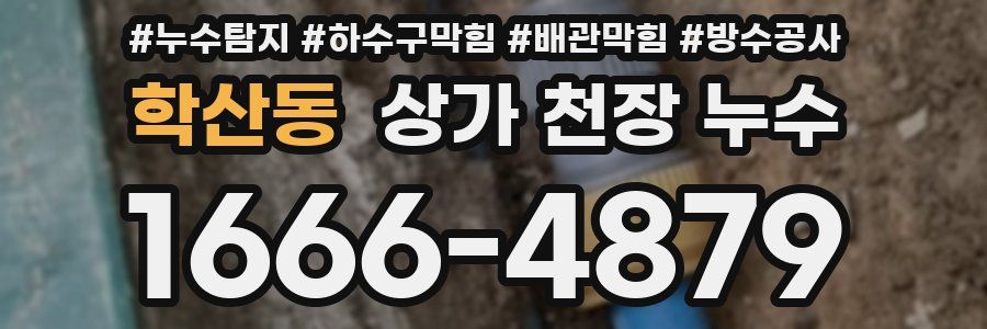 학산동 상가 천장 누수