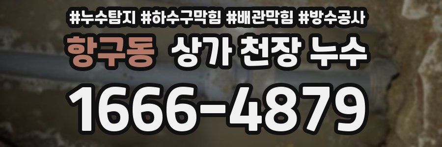 항구동 상가 천장 누수