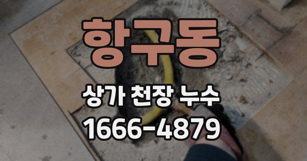 항구동 상가 천장 누수