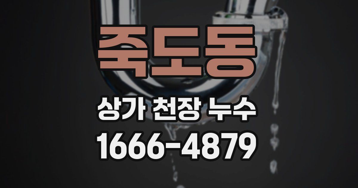죽도동 상가 천장 누수