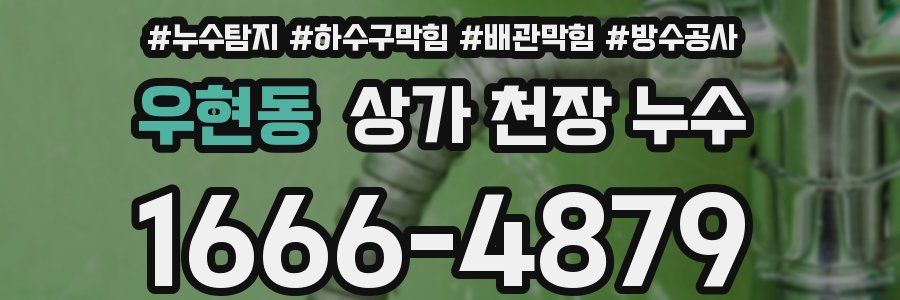 우현동 상가 천장 누수