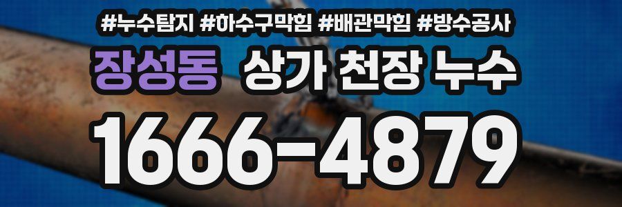 장성동 상가 천장 누수