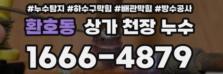 환호동 상가 천장 누수