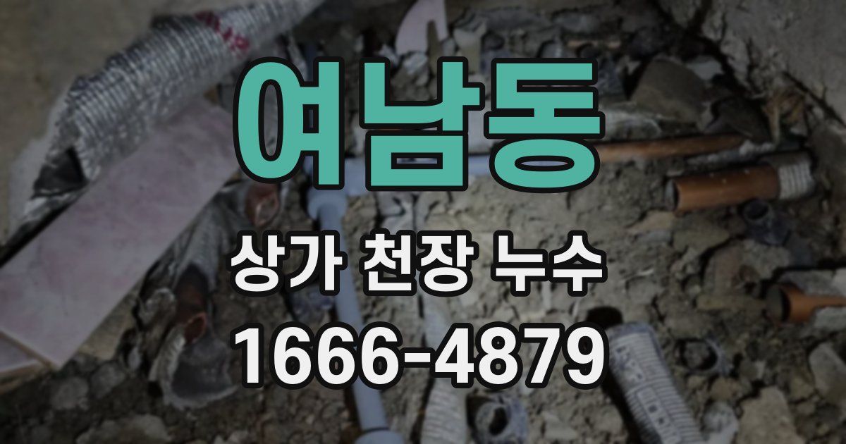 여남동 상가 천장 누수