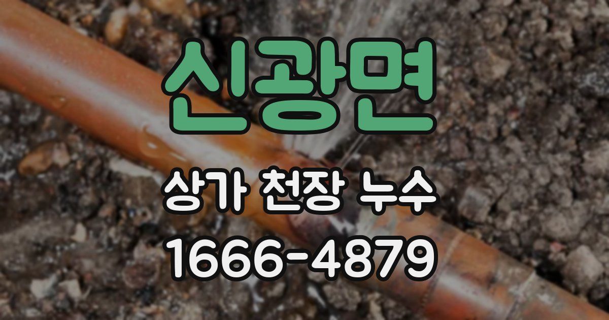 신광면 상가 천장 누수