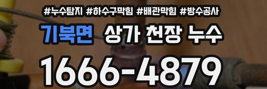 기북면 상가 천장 누수