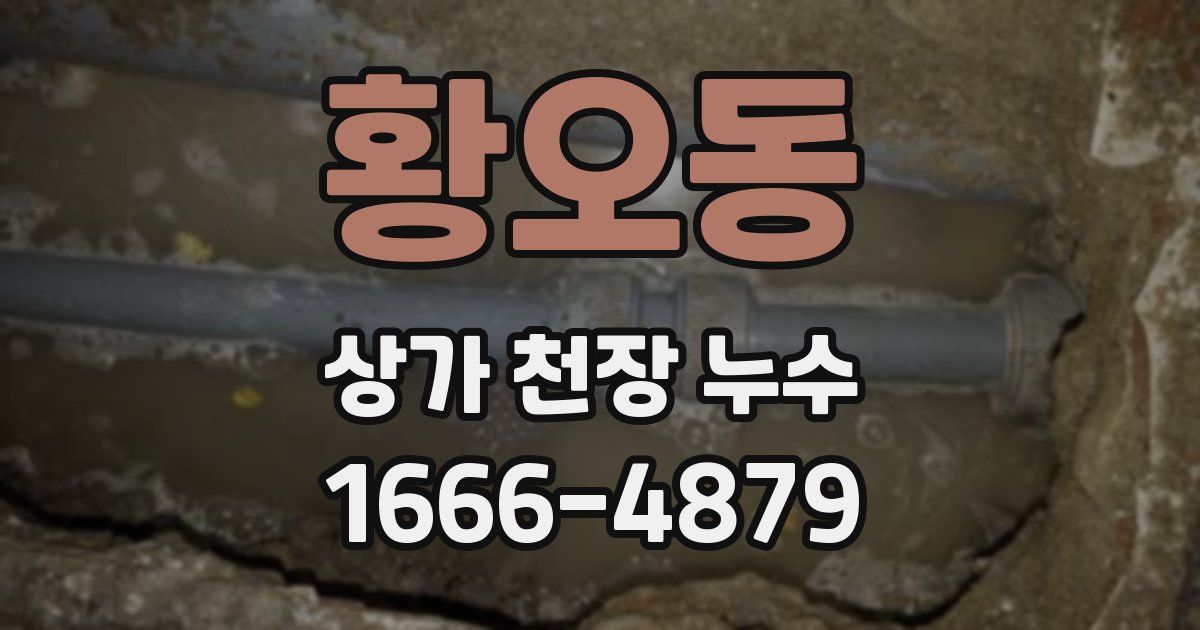 황오동 상가 천장 누수