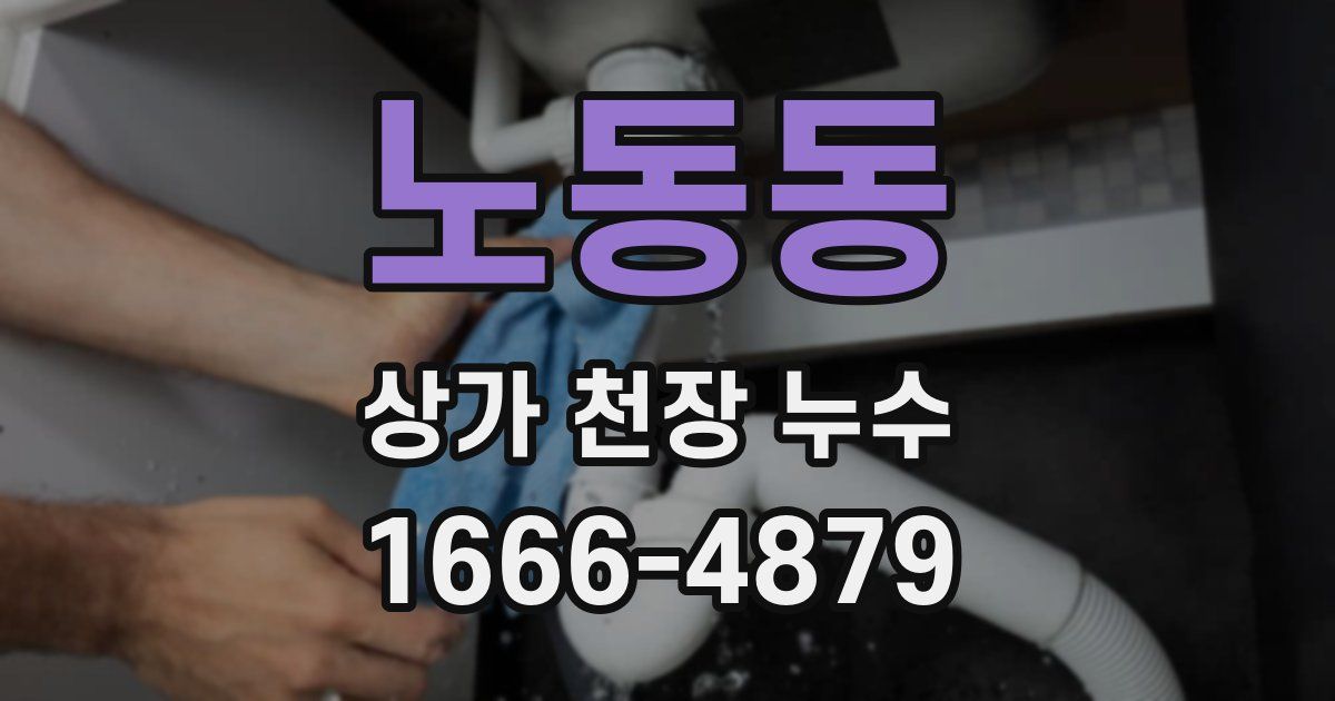 노동동 상가 천장 누수