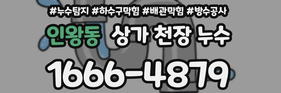 인왕동 상가 천장 누수