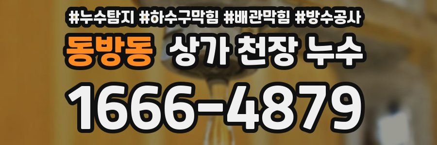 동방동 상가 천장 누수