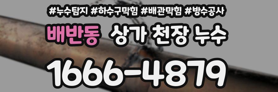 배반동 상가 천장 누수