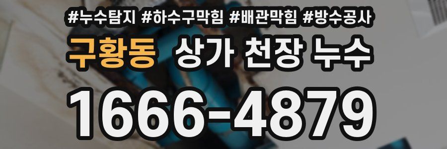구황동 상가 천장 누수