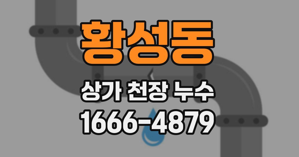 황성동 상가 천장 누수