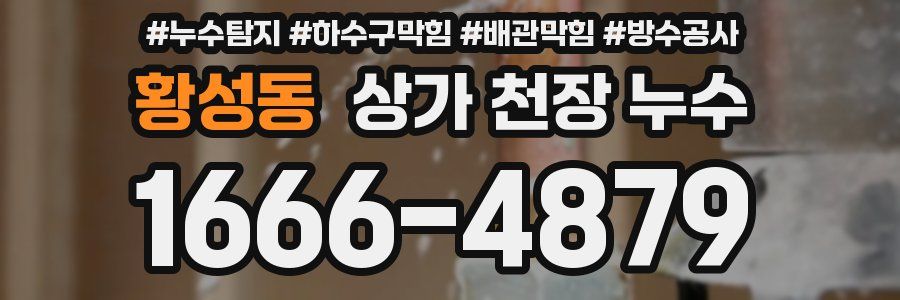 황성동 상가 천장 누수