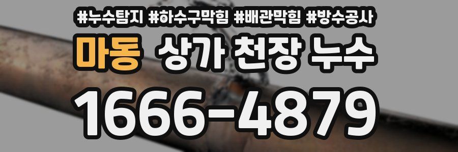 마동 상가 천장 누수
