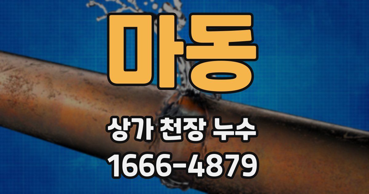 마동 상가 천장 누수
