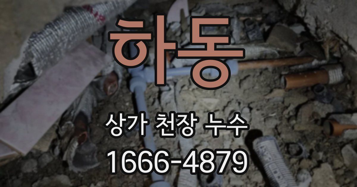 하동 상가 천장 누수