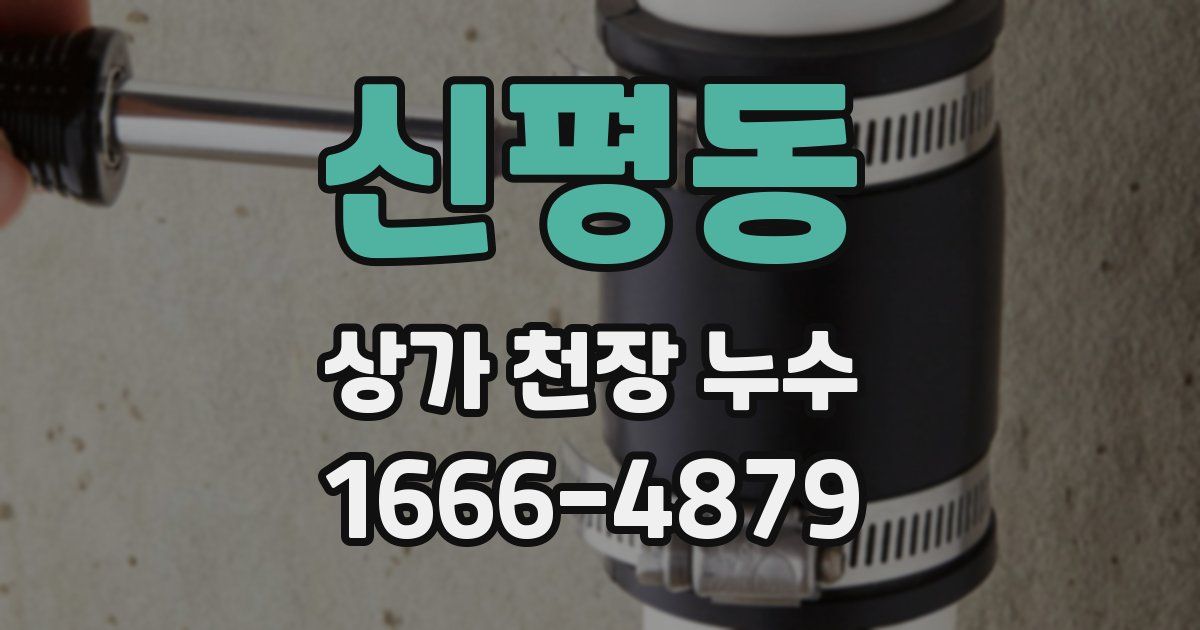 신평동 상가 천장 누수
