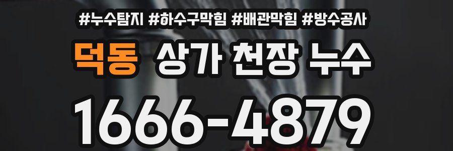 덕동 상가 천장 누수