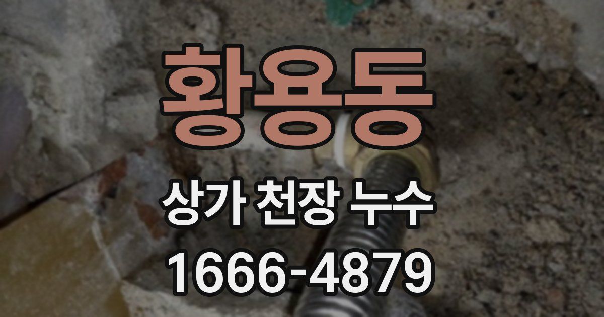황용동 상가 천장 누수